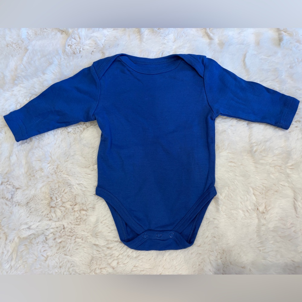 Leveret Blue Long Sleeve Onesie